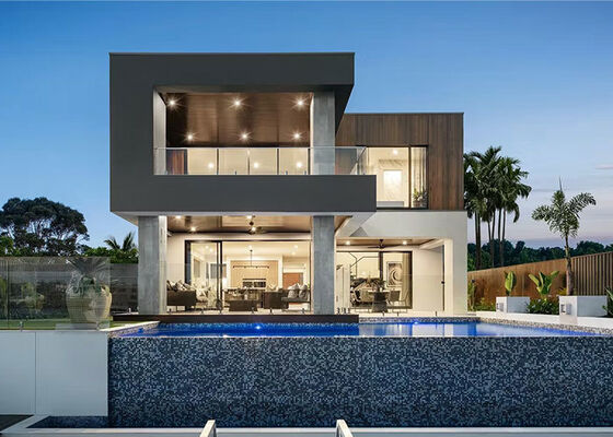 2-Storyluxuyr Villa Prefab House Panelized System Build With Light Steel Frame Home