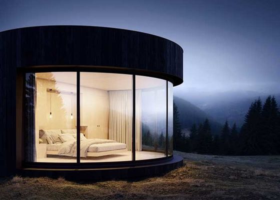 Modulair licht staal Moderne prefab huizen Ronde pre gebouwde huizen Dome hotel eenheid