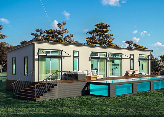 Prefab licht staal frame modulair huis villa lichtgewicht staal huizen kits te bouwen