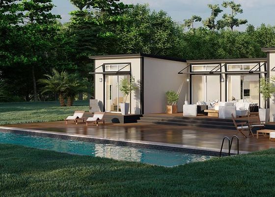 Lichtstalen frame prefab huis Granny Flat Studio Mobiele huis kits met 3 slaapkamers 2 badkamers