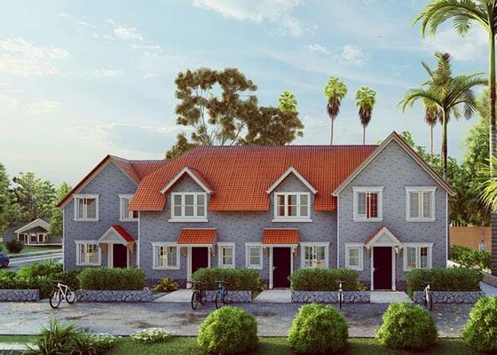 Prefab appartementsgebouwen van 2 verdiepingen in Groot-Brittannië | Lichte stalen framebehuizing