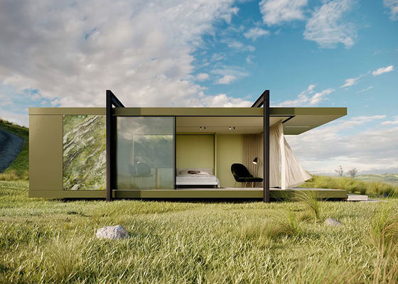 Prefab modulaire luxe bungalows boven het water met licht stalen frame voor eilandresorthotels