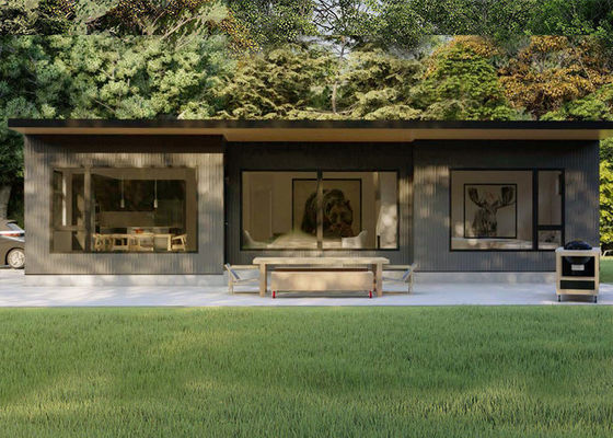 ASTM Standaard Luxe Modulaire Prefab Villa & Kantoor, Licht Stalen Frame Kit Moderne Residentiële Bungalow Woning