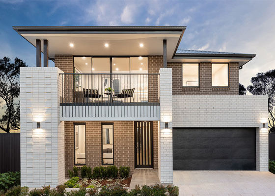 CE/NZ Standard 2 verdiepingen Luxe Prefab Huis Stalen Frame Alleenstaand Gezinshuis