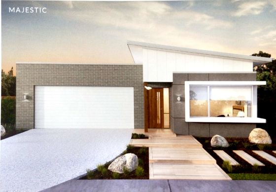 Prefab woning lichte staalconstructie bungalow met aluminiumlegering / PVC raam