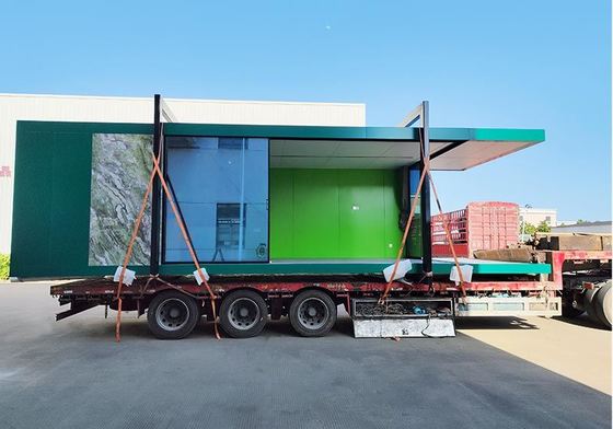 Kleine huisontwerp Duurzame retraite Prefab licht staal frame huis Tuin studio