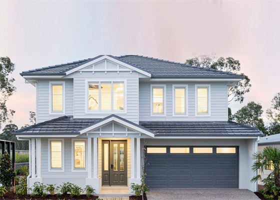 Goedkope prefab huis met AS4600 lichtmetalen stalen raam 2 verdiepingen modulaire huizen te koop