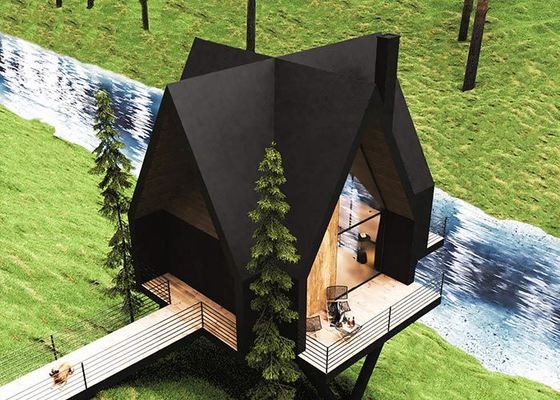 Prefab huis Luxe hut met licht stalen frame Modulair huis Huis voor Airbnb