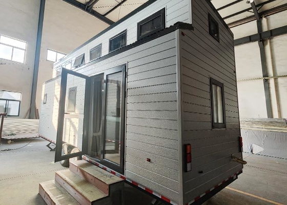 AS/NZS Standaard licht staal prefab Tiny House On Wheels Kit Huis voor avontuurlijke reizigers