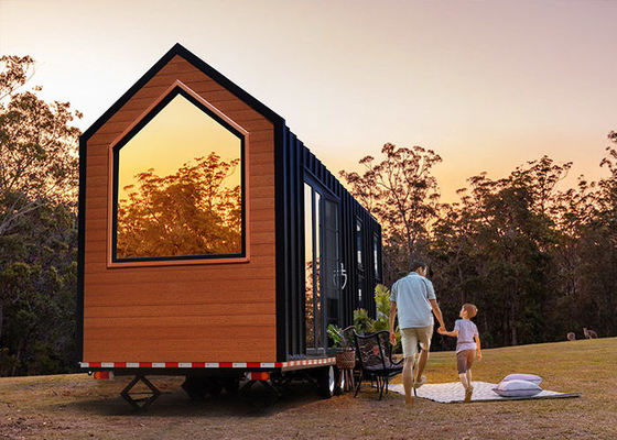Luxe Glamping Prefabricated Houses Custom Tiny House On Wheels Voor hotels / campings / verhuur