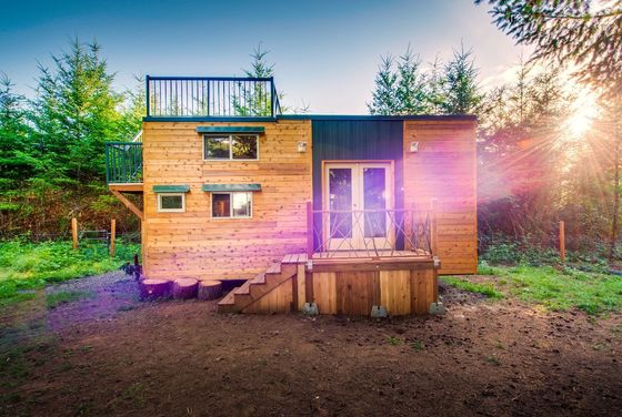 Bergbeklimmer Uiterst klein Huis met Dakdek de beste uiterst kleine huizen airbnb in het lichte ontwerpende systeem van het maatstaal