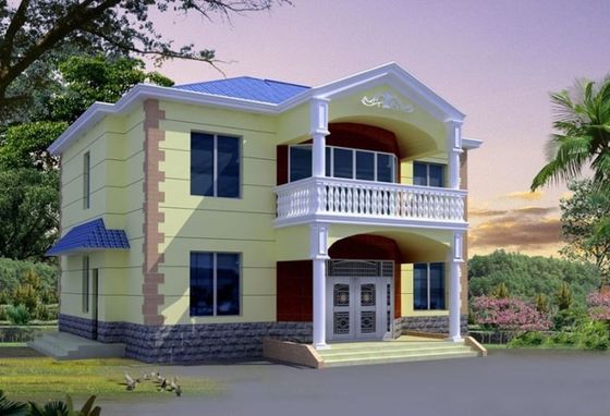 Één het Strandbungalow van het Slaapkamerstaal, Kleine Prefabhuisuitrustingen, Lichte Staalstichting