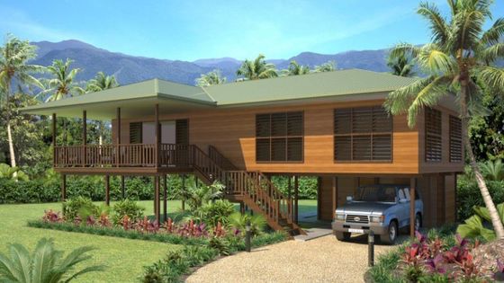 Lichte staal houten huis bungalow / luxe strand bungalows voor Thailand Cook eilanden