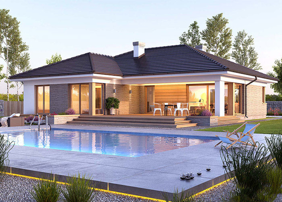 AS / NZS / USA lichtstaal frame modulair geprefabriceerd huis kit villa