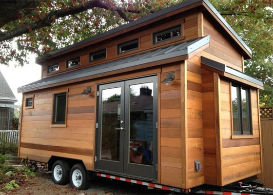 Prefabricated Steel Frame Mini House With Laminate Flooring 110/220V/240v Electrical