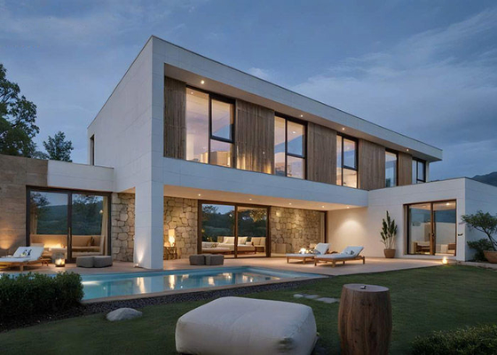 AS / US Steel Frame House Kits And Plans Prefab Huis Stalen modulaire huizen
