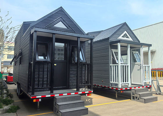 Prefab modulaire huizen mobiel klein huis op wielen voor kamperen