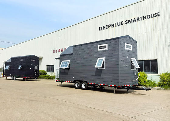 Voorgebouwd kleine huis op wielen mobiele trailer huis voor reizen