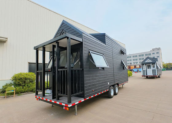 Stijlvol ontworpen Innovatief 2 slaapkamers Klein huis op wielen Mobiele Vtiny hutten