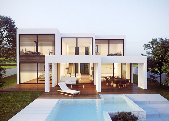Hurricane-proof prefab huis villa's eengezinswoning modulair huis stalen huis ktis