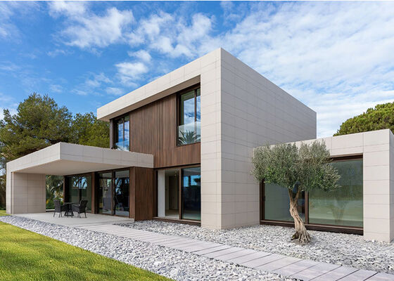 Luxe 4 slaapkamers prefab huis villa met zwembad ICC-ES gecertificeerd licht kaliber stalen huis