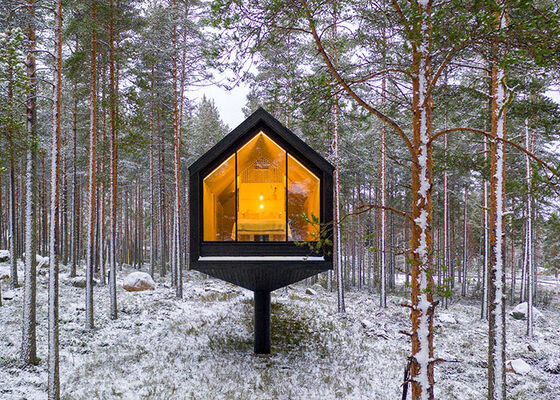 Prefab Huis Luxe Caibn Met Licht Staal Frame Modulair Huis Voor Airbnb