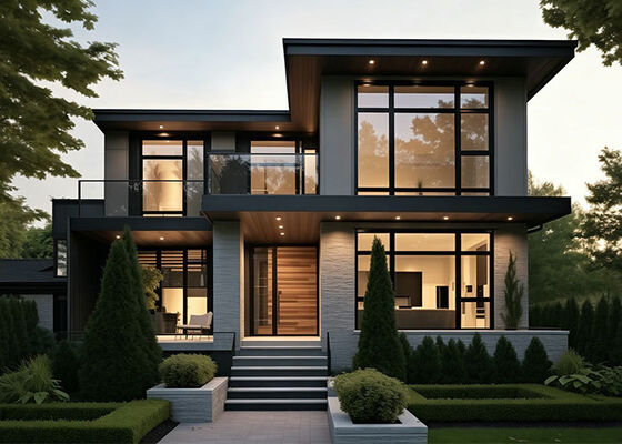 Prefabricated House Luxury Mansion met AS/US lichtstaal villa panelen huis kits