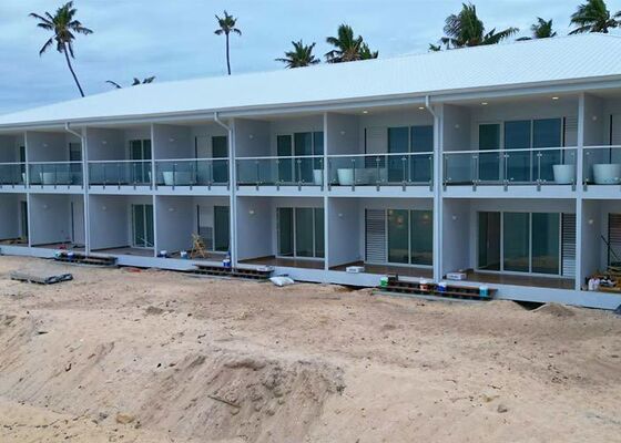Zuid-Amerika Hotel Gebruik Lichte Gauge Steel Frame Home Prefab Modulair Huis Villa In Fiji