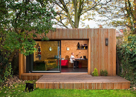 Custom houten ontwerp mobiele prefab tuin studio licht staal frame hut