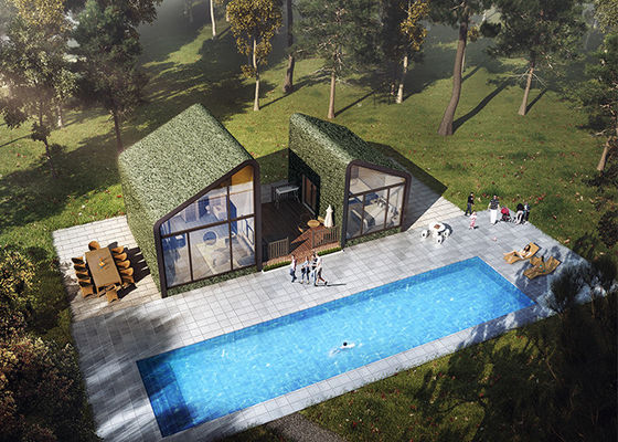 Modern Design Prefab Light Steel House Villa For Holiday Steel Home Kits Resort Hotel Custom House