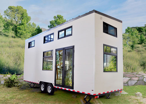 Prefabricated Tiny House On Wheels met Alu.Casement Door Airconditioning Optioneel