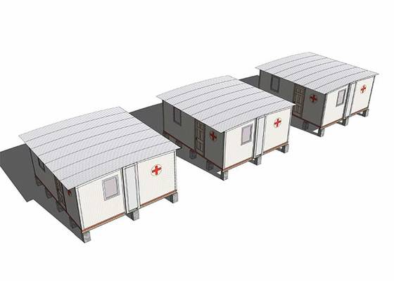 Steel Door Mobile Field Hospital Shelter Emergency Housing For Disaster Area