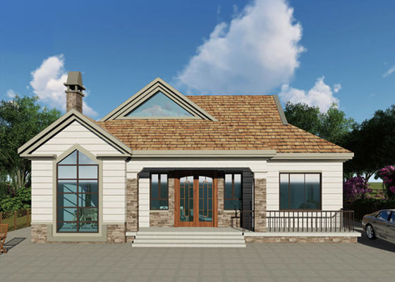 Lichte stalen frame prefab huizen luxe villa een verdieping modern bungalow huis