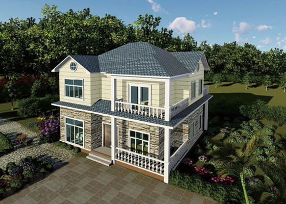 Moderne voorgefabriceerde huizen van licht staal