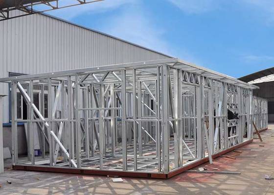 Light Gauge Steel Frame Prefab Modular Homes Garden Office With Double Glass Windows