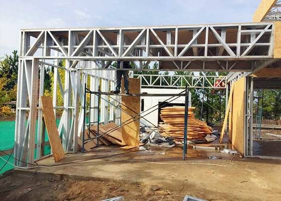 Fast Construction Prefab Steel House With Kitchen / Structural Steel Framing Systems