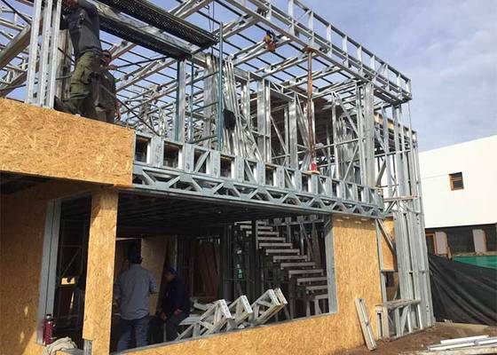 Fast Construction Prefab Steel House With Kitchen / Structural Steel Framing Systems