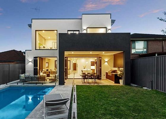 2 slaapkamer Prefabhuis met Aangepaste Grootte en de Sandwichcomité van EPS/Rock Wool/PU Dak