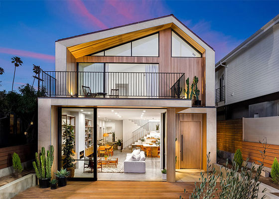 EU Prefabricated Light Steel Framing 2-Storey Modular Home With Big Windows Assisi Villa