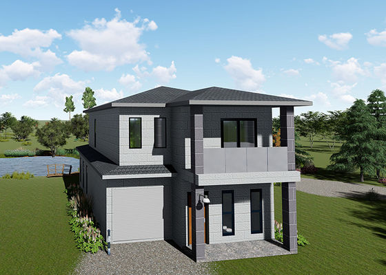 Sterke mobiele huizen Residentiële stalen huizen De nieuw ontworpen 2 verdiepingen hoge villa