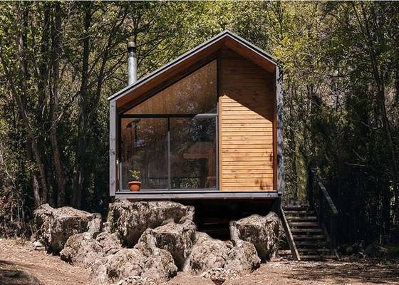 Lichte staalframe geprefabriceerde gefabriceerde huizen tuin studio modern ontwerp kleine huizen