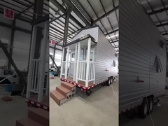 Prefabriceerde het Standaard Lichte Staal van Australië Uiterst klein Huis op Wielen met WPC-Raadsmuur