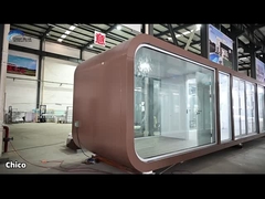 Lichtmetalen stalen frame prefab modulaire huizen tuin kantoor met dubbele glazen ramen