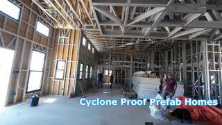 Bekijk: Wpc-bekleding, vooraf vervaardigde huizen, cycloonbestendige moderne prefab-huiskitsshowcase