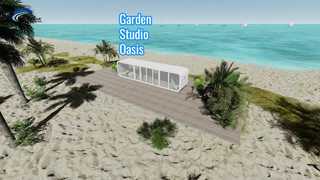 Geprefabriceerde tuin Stuido Chico Appelhut Hawa met licht stalen frame